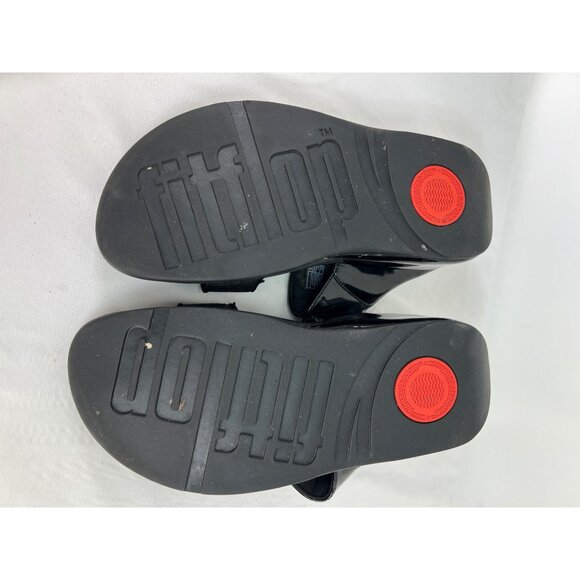 FitFlop B24 Womens Lulu Superglitz Black Slide Sandals sz 7 - Picture 4 of 5